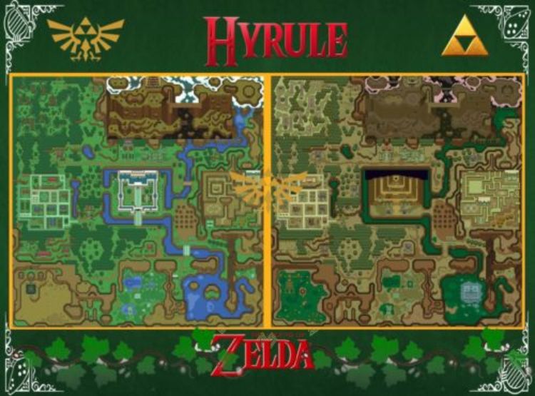 Legend of Zelda Snes Map Art